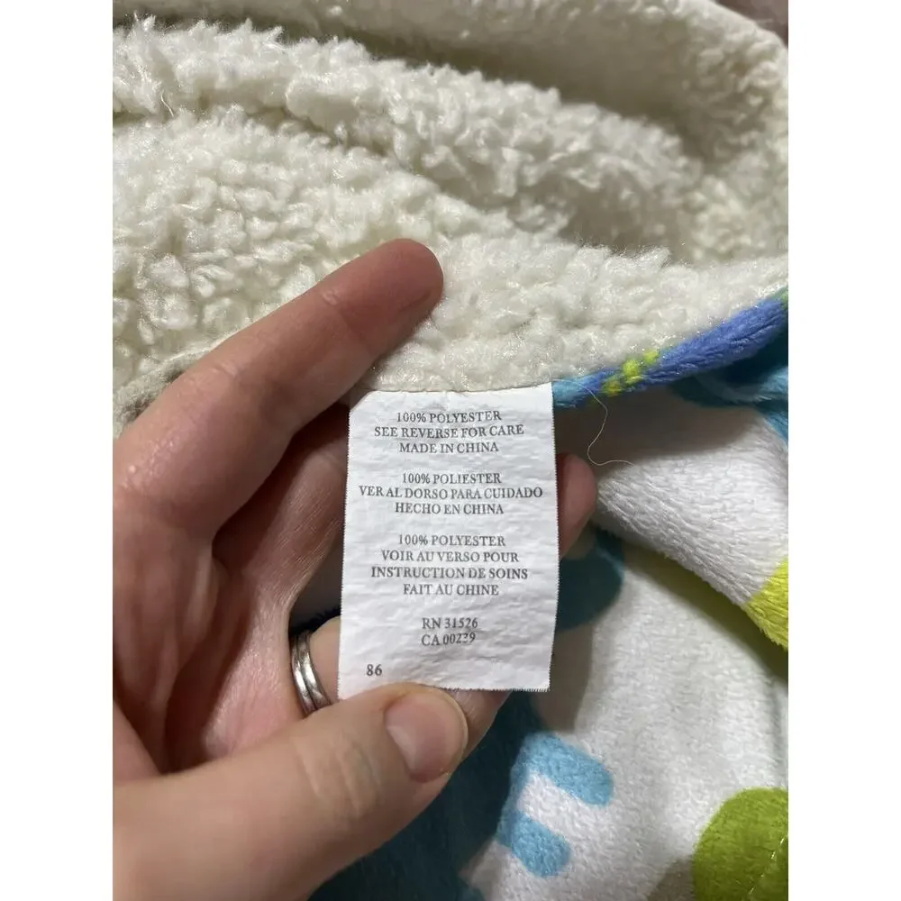 Elephant Baby Blanket Sherpa Green Blue Gray Sam Salem & Son Blankets & Beyond
